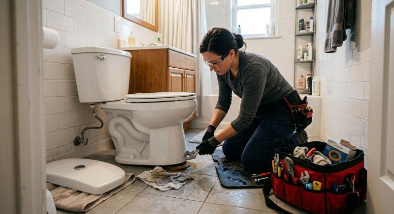 Toilet Water Damage Repair Service